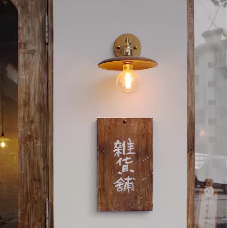 Walnut Flared Lamp bracket Wall Light