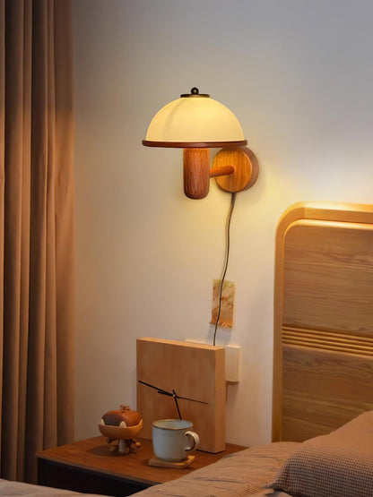 Mushroom Wood Lamp bracket Wall Lamp