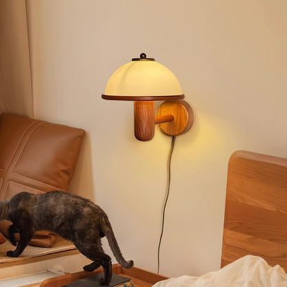 Mushroom Wood Lamp bracket Wall Lamp