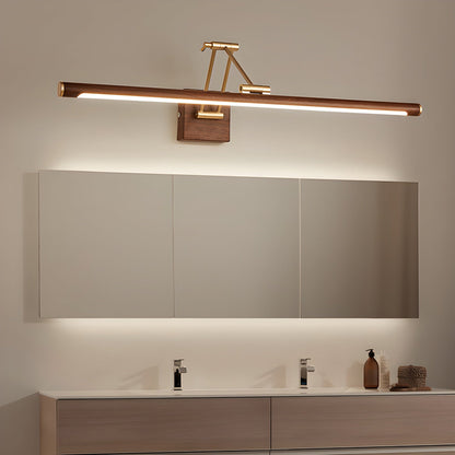 Walnut Color Linear Adjustable Lamp bracket Wall Light