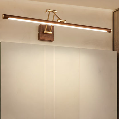 Walnut Color Linear Adjustable Lamp bracket Wall Light