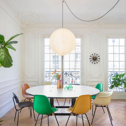 Akari A Round Swag Light (white plug wire)