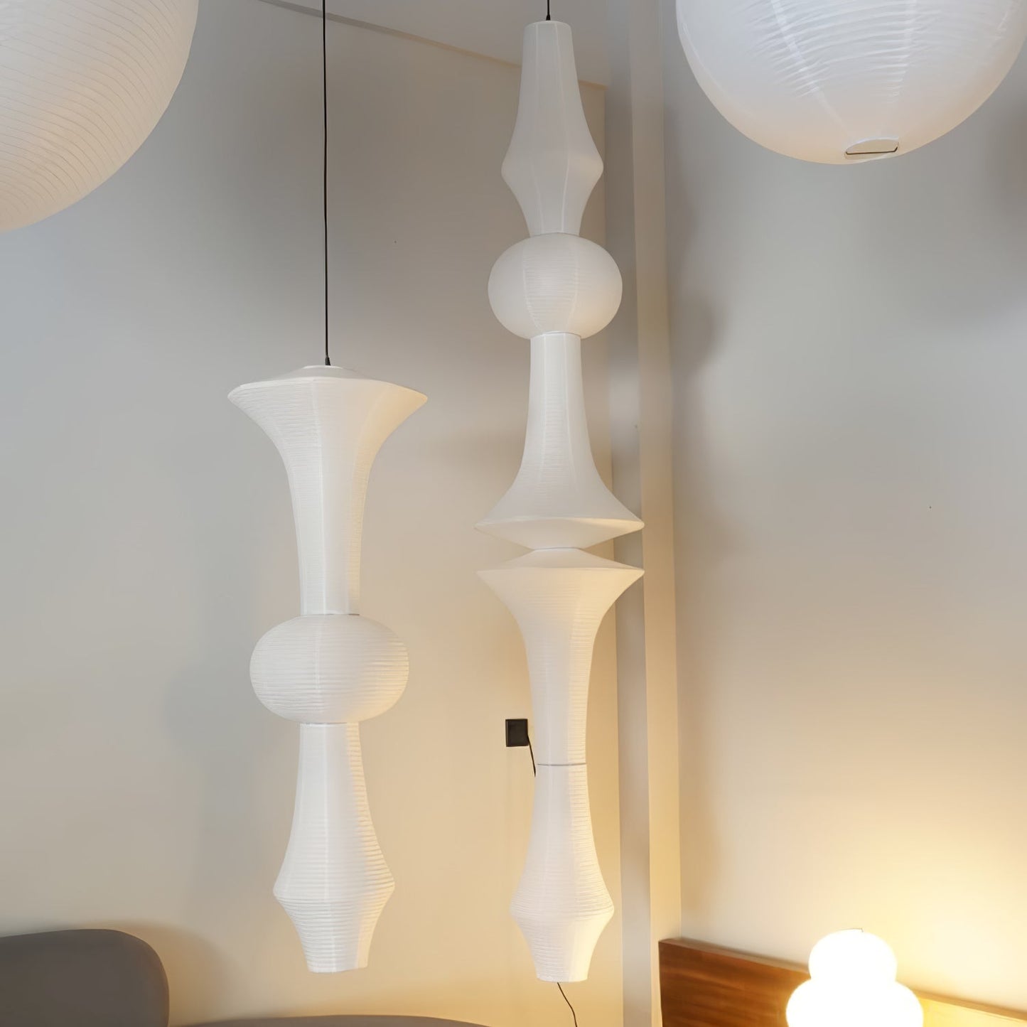 Washi Paper E Drop light Pendant Light