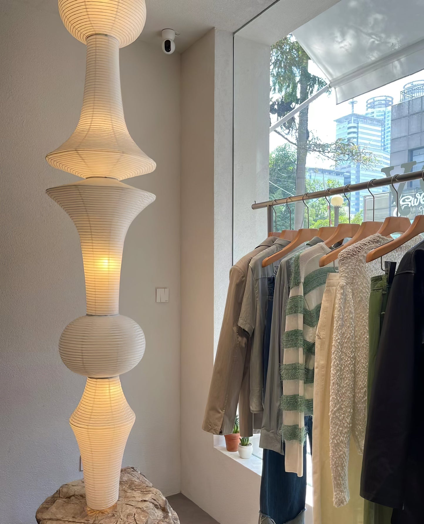 Washi Paper E Drop light Pendant Light