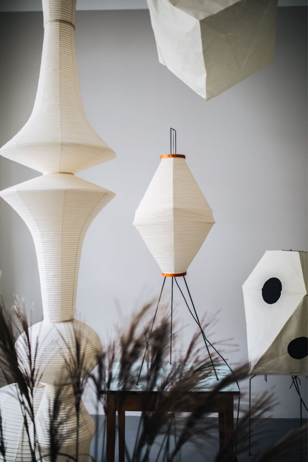 Washi Paper E Ceiling light fitting Pendant Swag Light