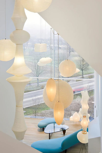 Washi Paper E Ceiling light fitting Pendant Swag Light