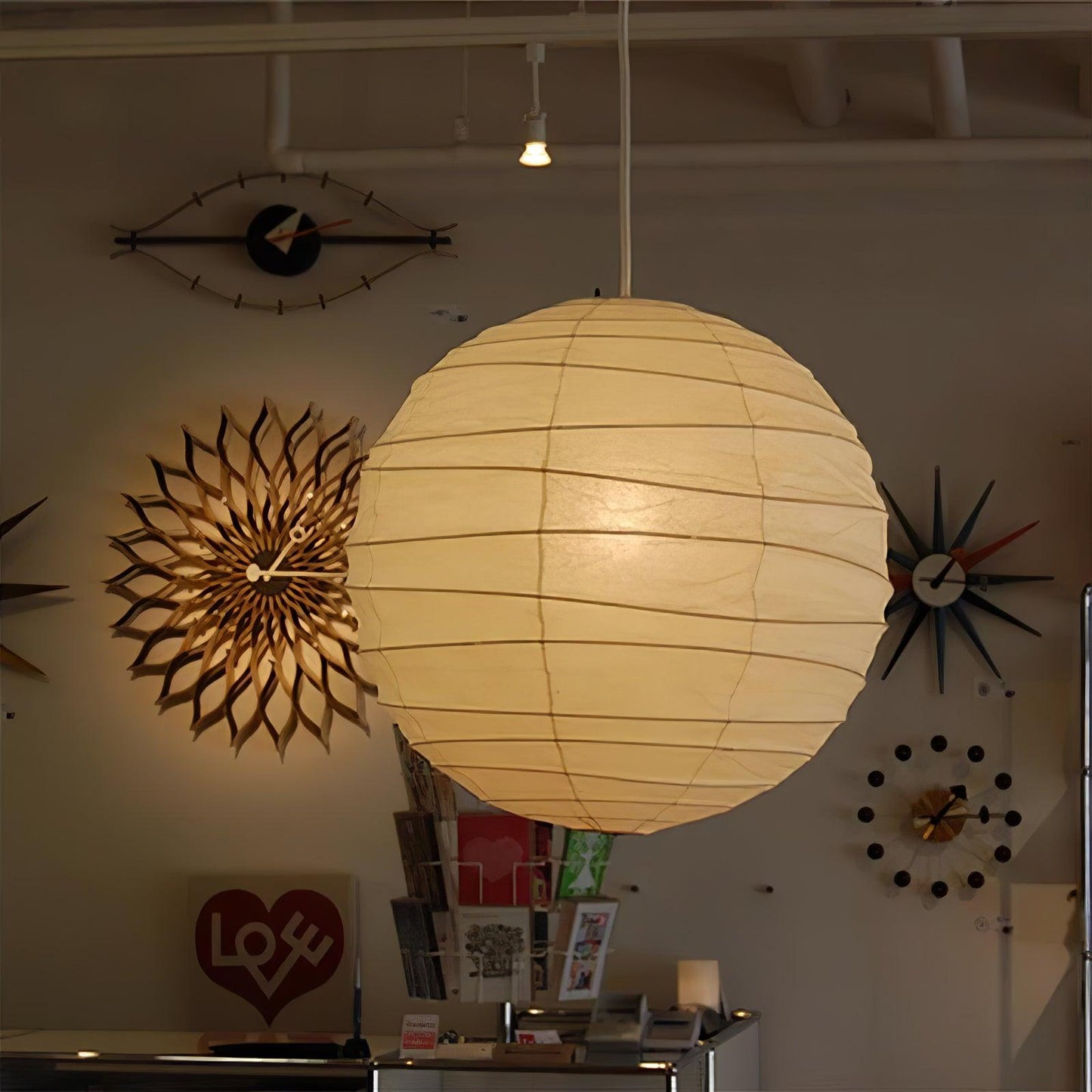 Washi Paper Hanging light Pendant Lamp