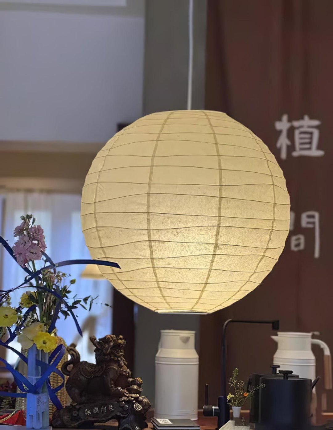 Washi Paper Houselight Pendant Swag Lamp