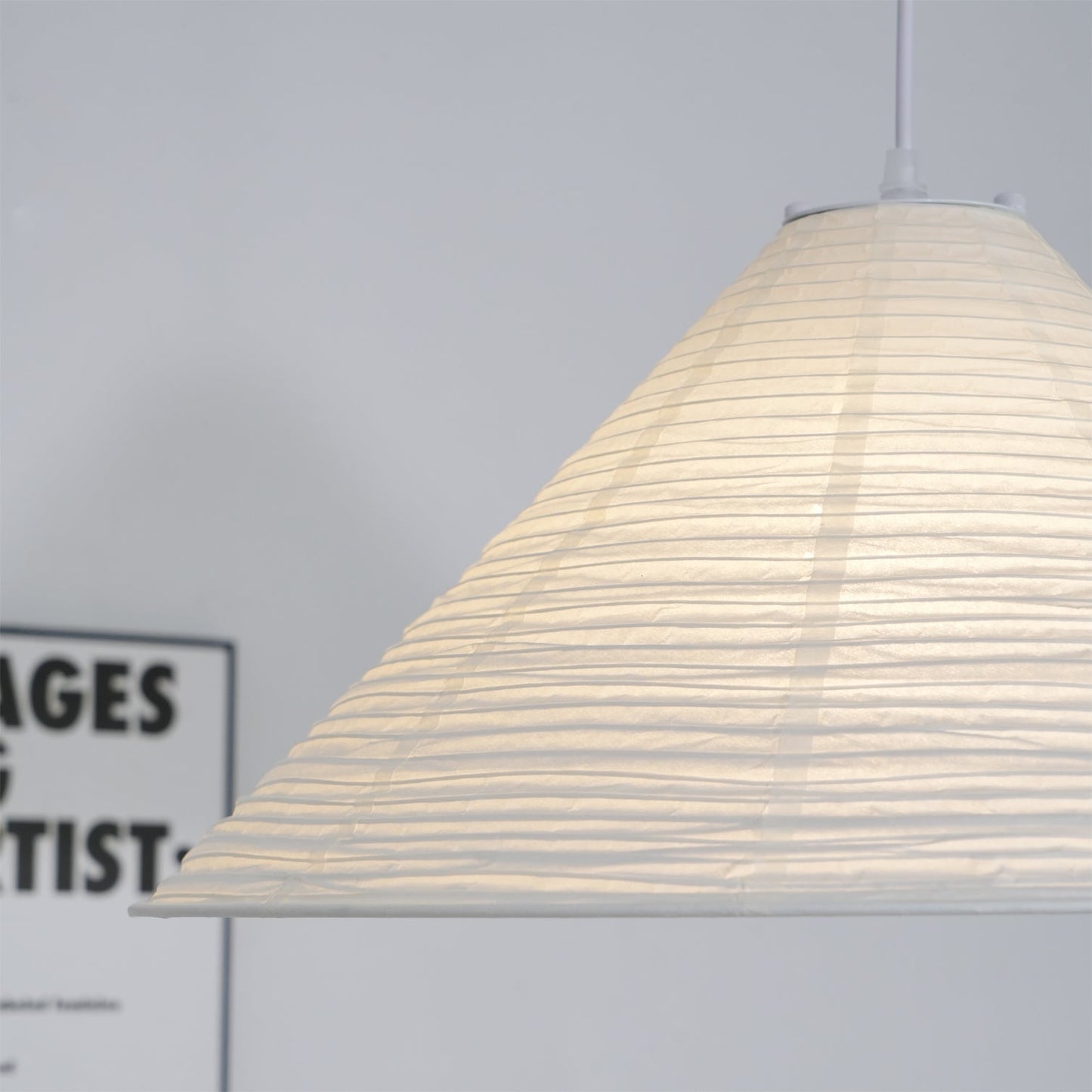 Washi Paper Pyramid Hanging light Pendant Lamp