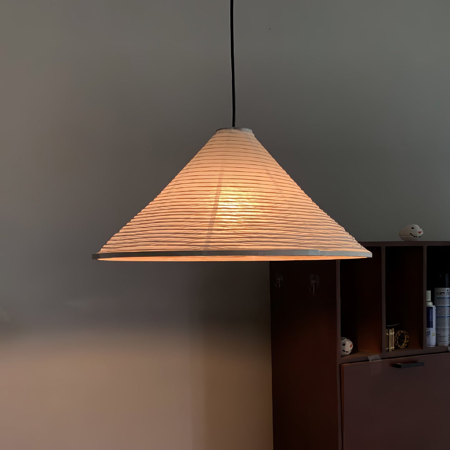 Washi Paper Pyramid Hanging light Pendant Lamp