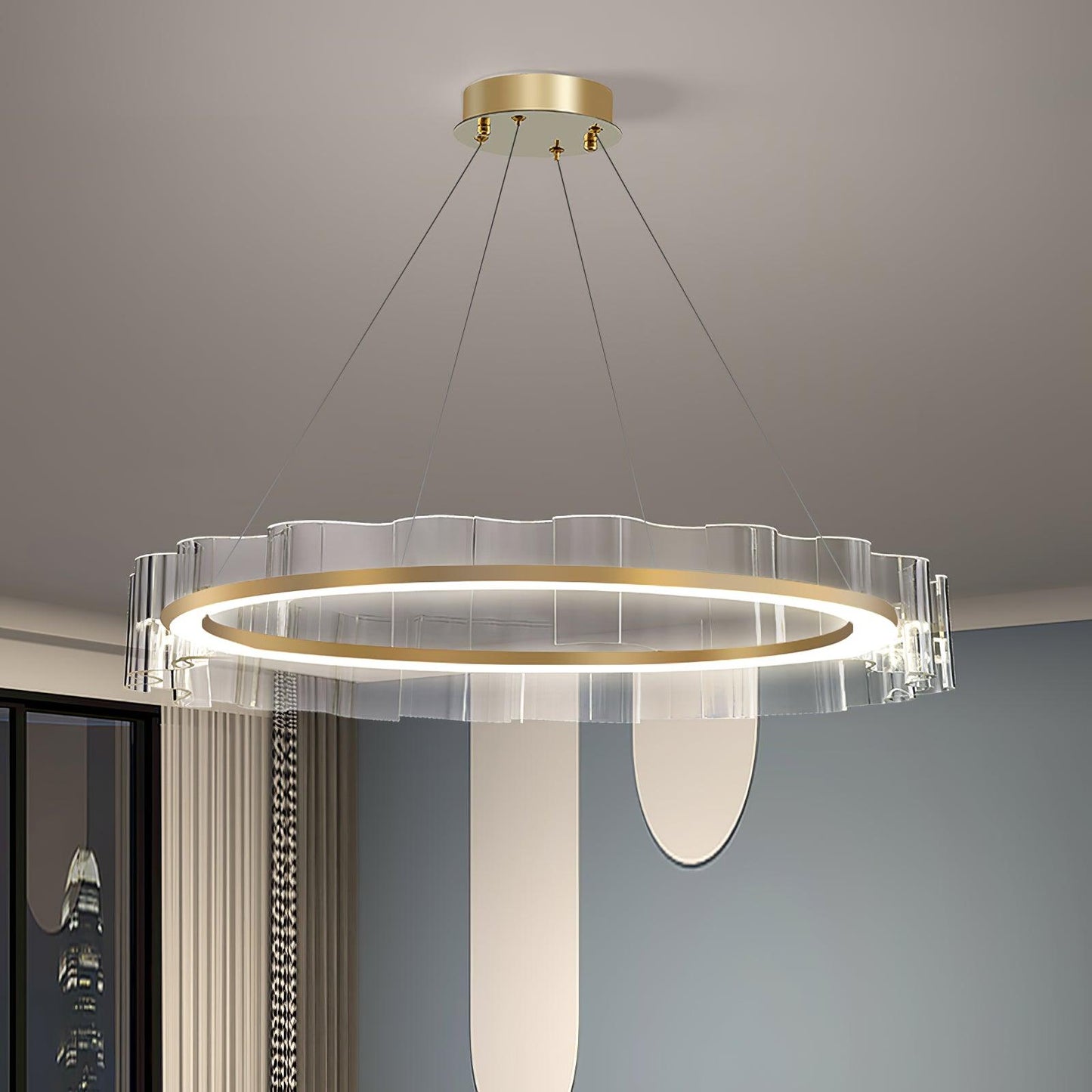 Water Wave Glass Ceiling fixture Chandelier