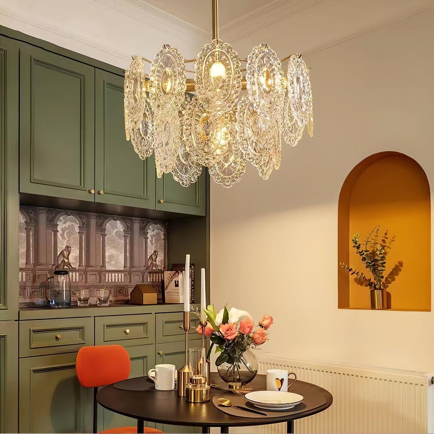 Wave Glass Electrolier Chandelier