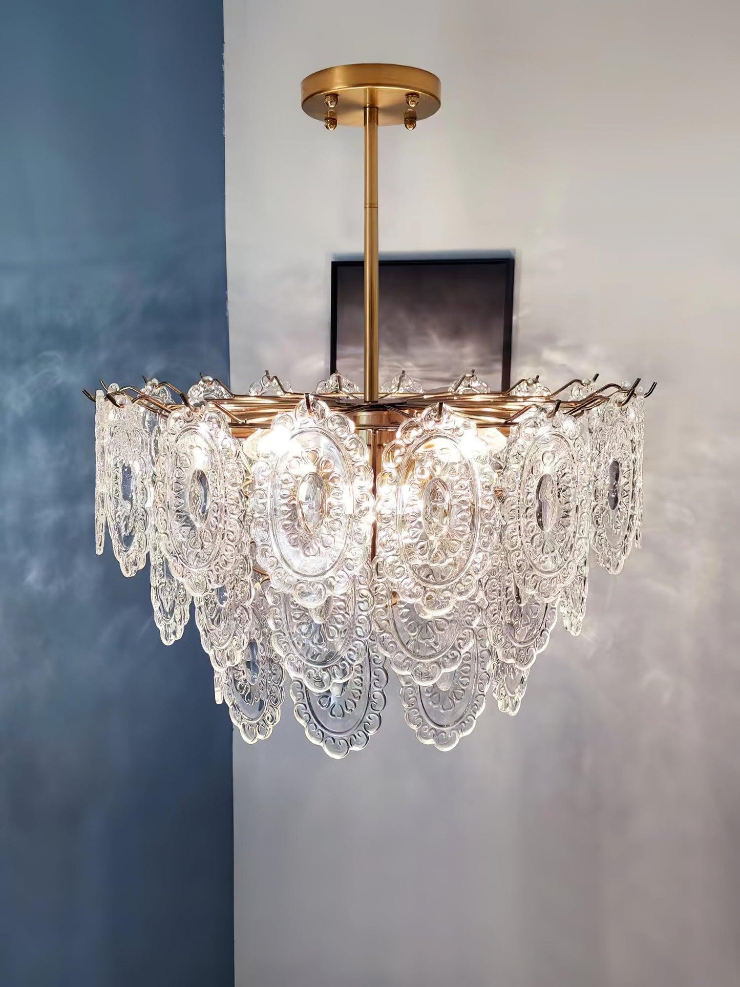 Wave Glass Electrolier Chandelier