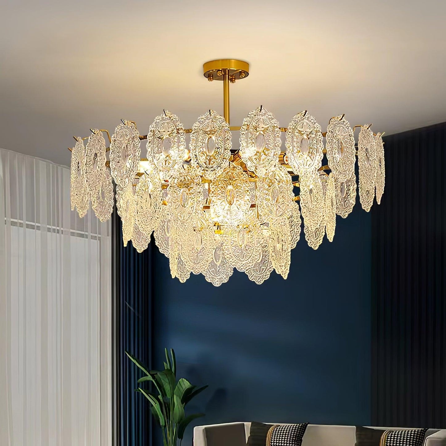 Wave Glass Electrolier Chandelier