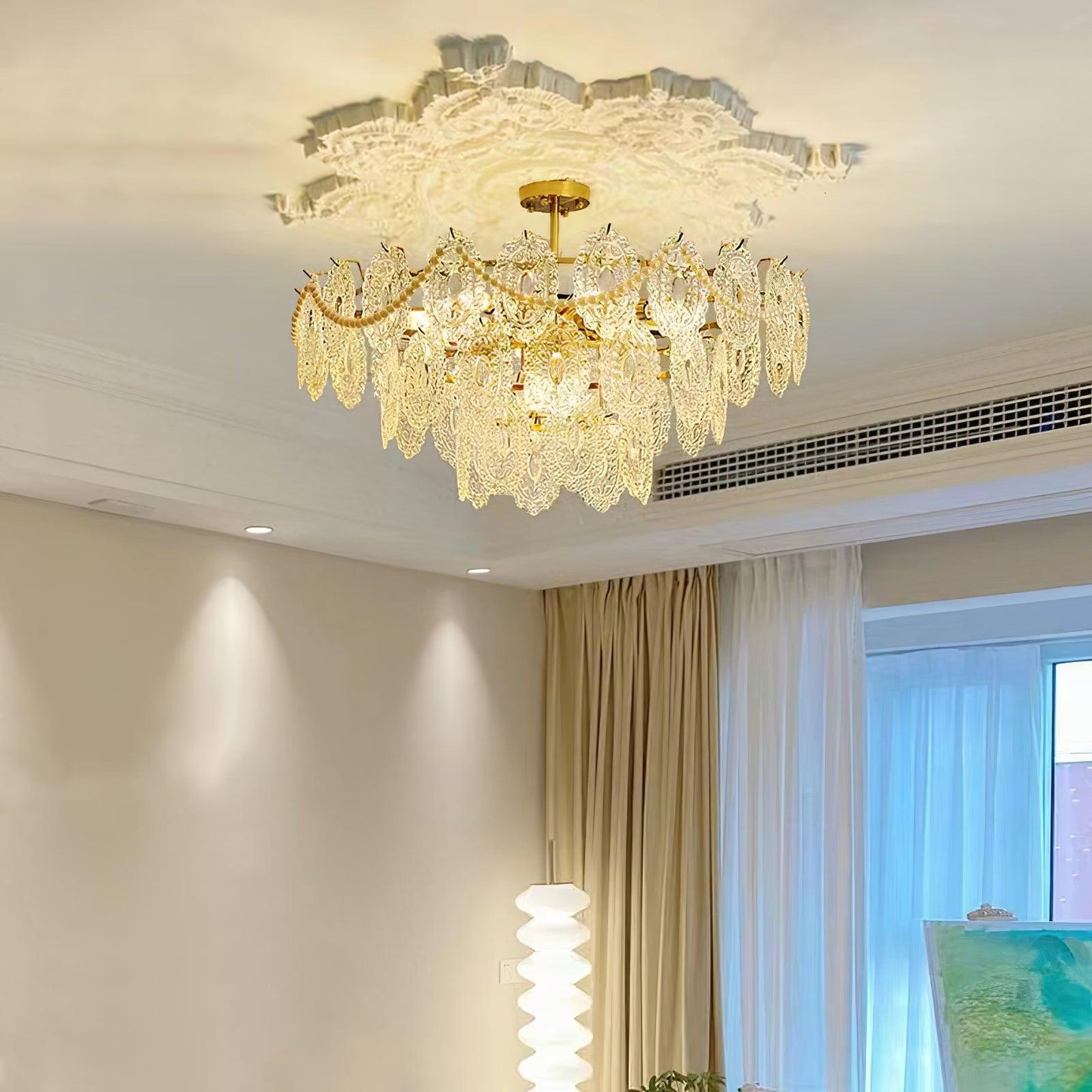 Wave Glass Electrolier Chandelier