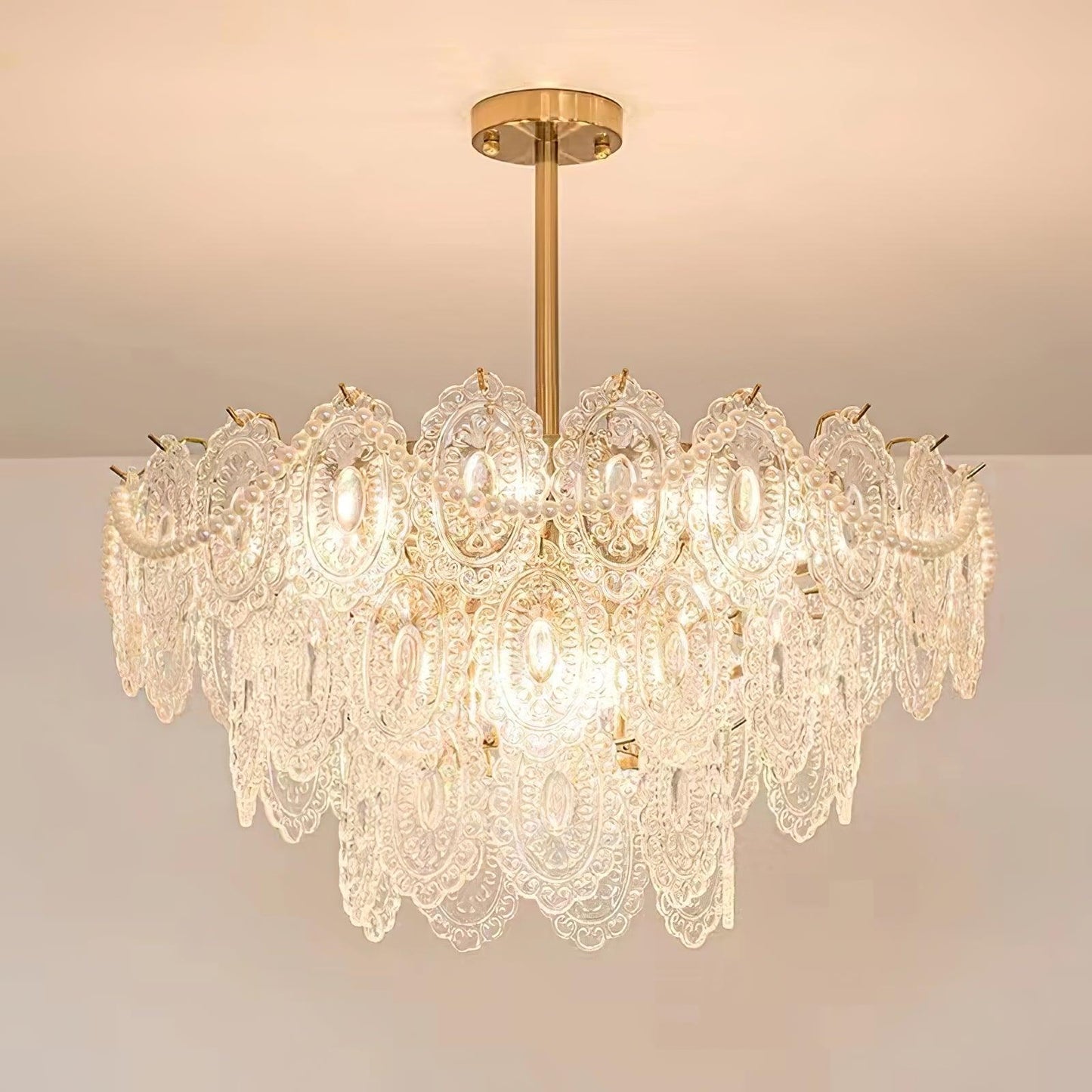 Wave Pearl Gasolier Chandelier