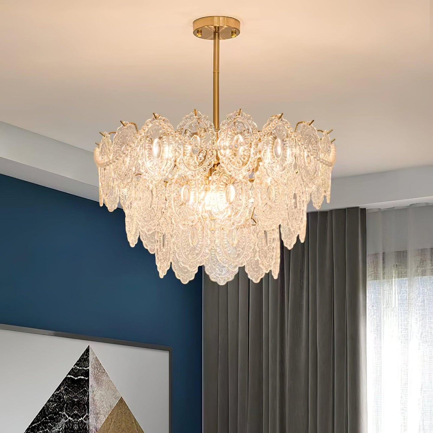 Wave Pearl Gasolier Chandelier