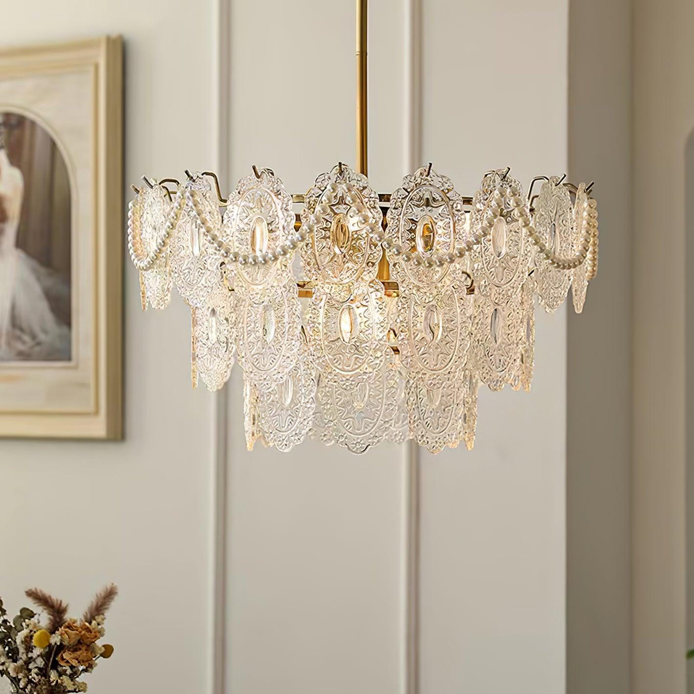 Wave Pearl Gasolier Chandelier