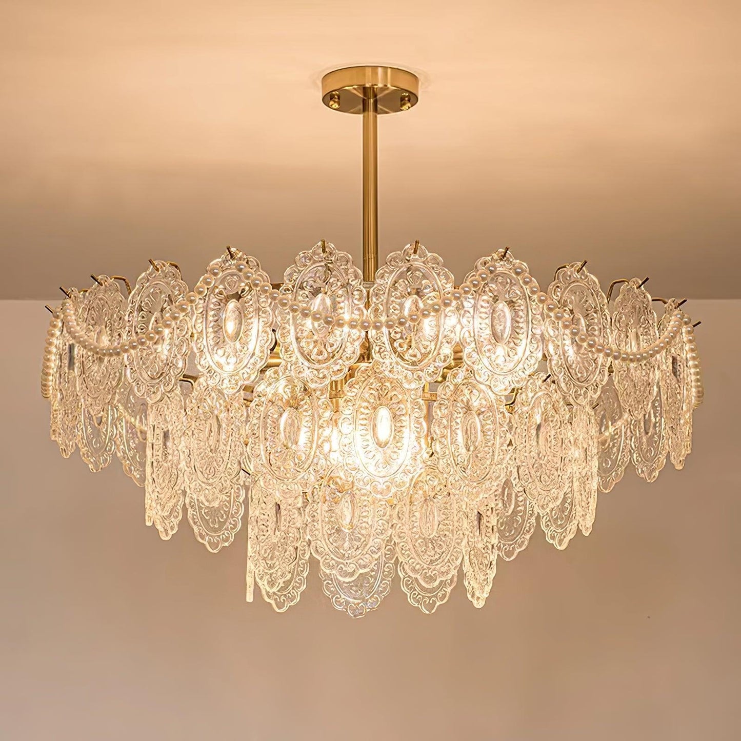 Wave Pearl Gasolier Chandelier