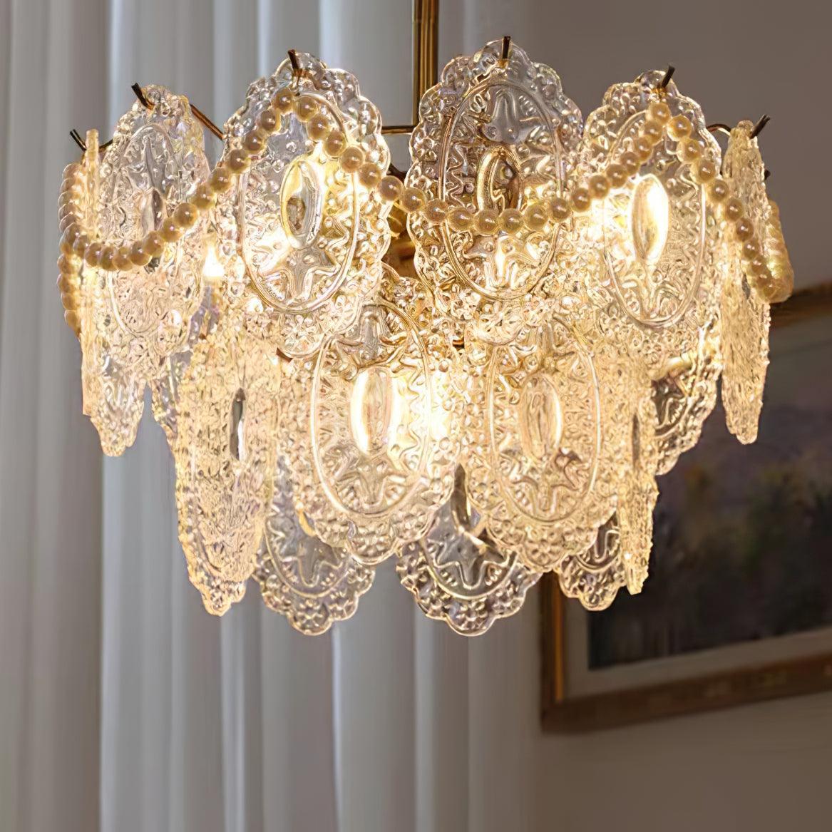 Wave Pearl Gasolier Chandelier