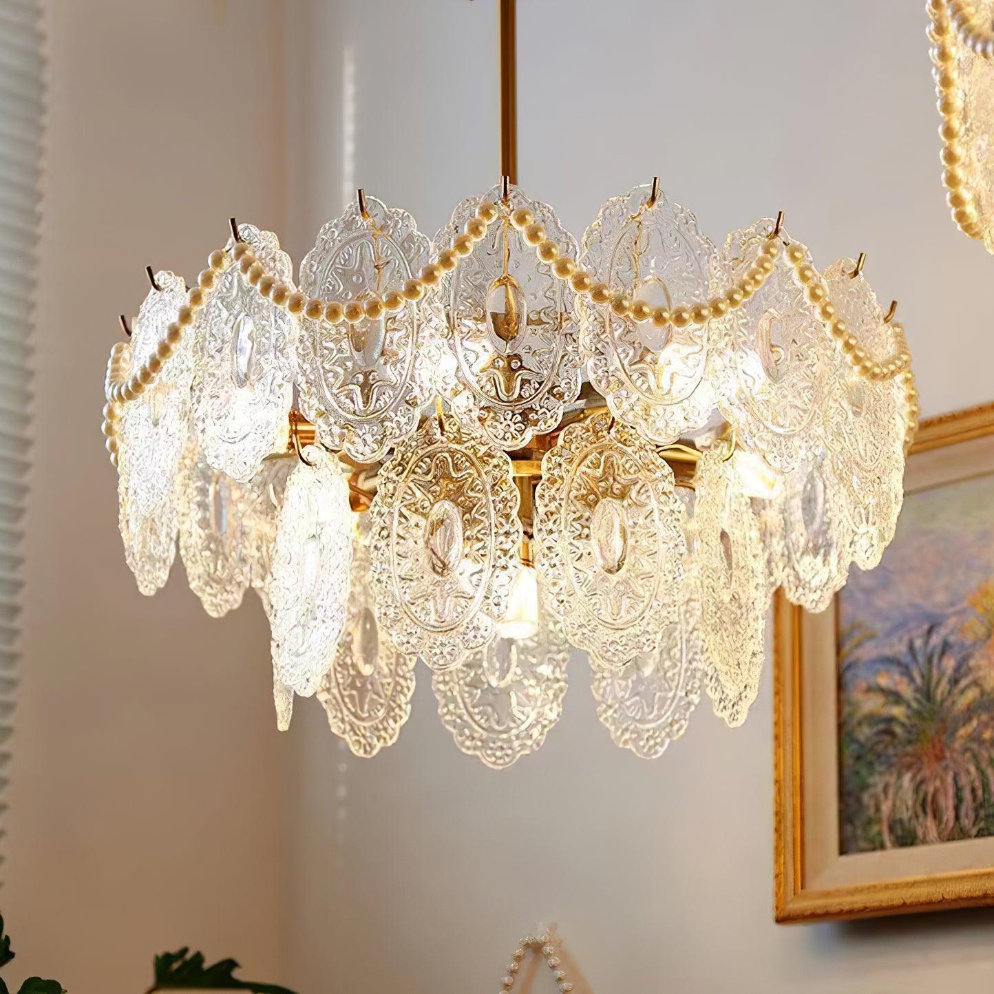 Wave Pearl Gasolier Chandelier