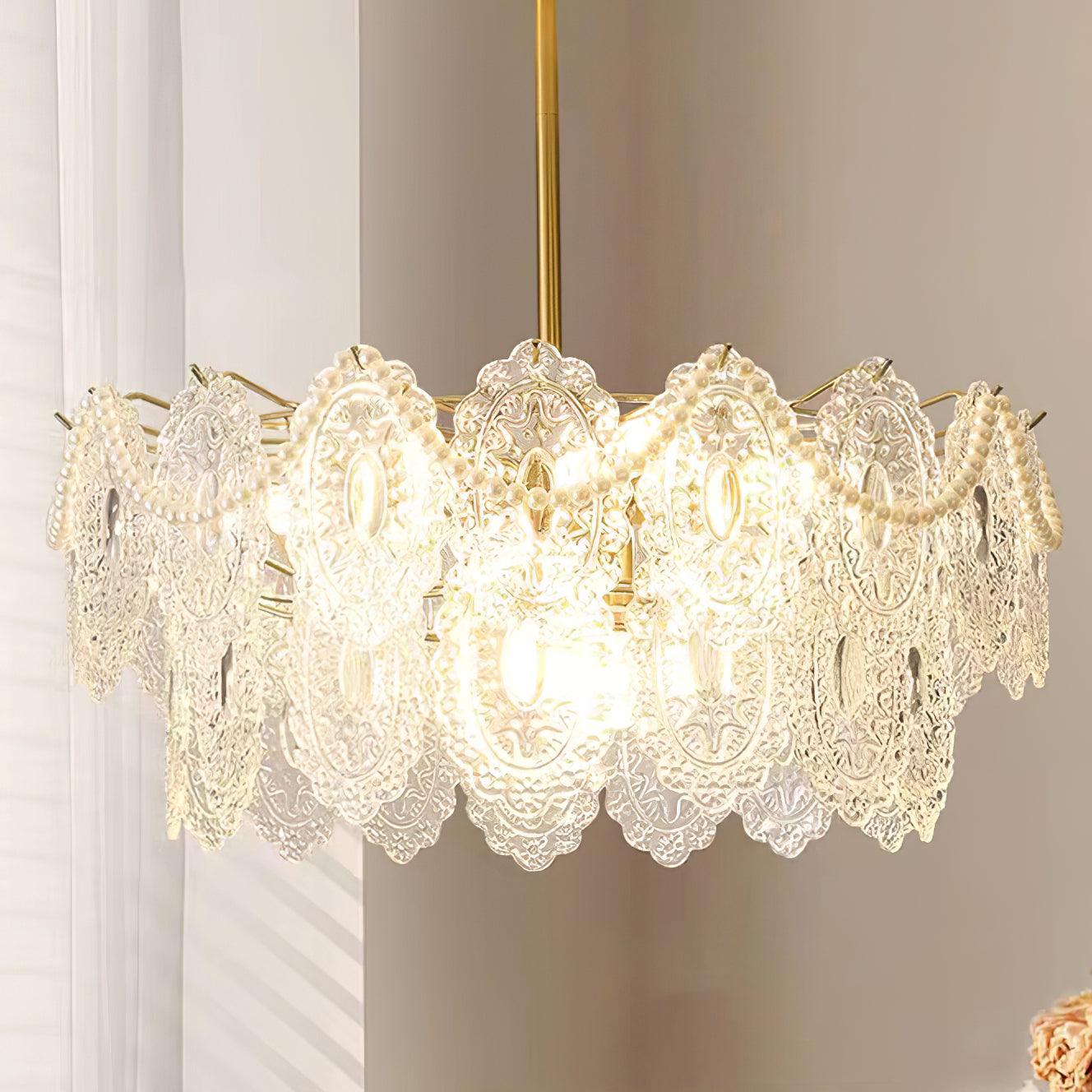 Wave Pearl Gasolier Chandelier