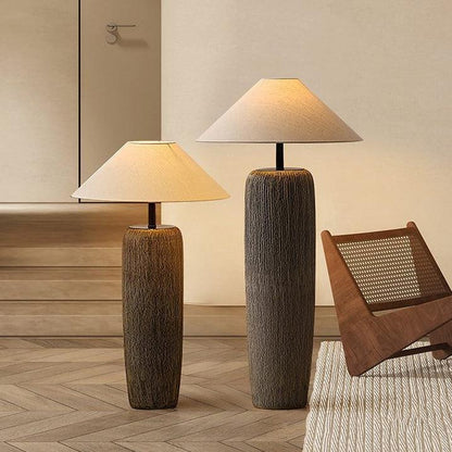 Weathered Wood Grain Torchiere Lamp Floor Lamp