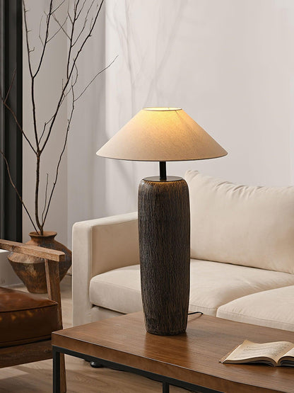 Weathered Wood Grain Torchiere Lamp Floor Lamp