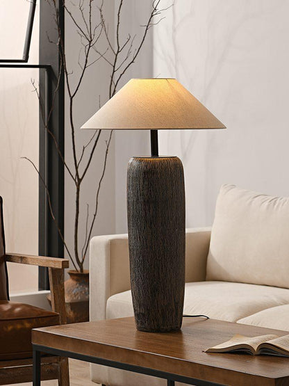 Weathered Wood Grain Torchiere Lamp Floor Lamp