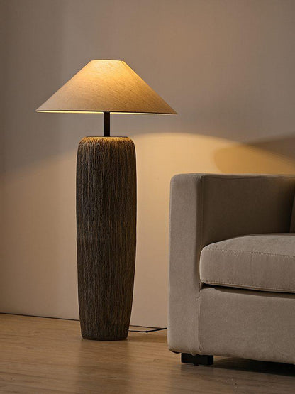 Weathered Wood Grain Torchiere Lamp Floor Lamp