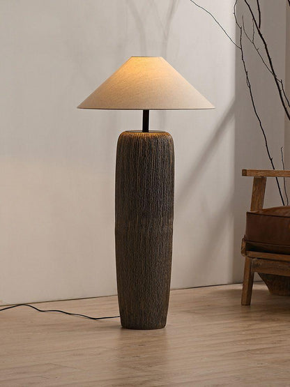 Weathered Wood Grain Torchiere Lamp Floor Lamp