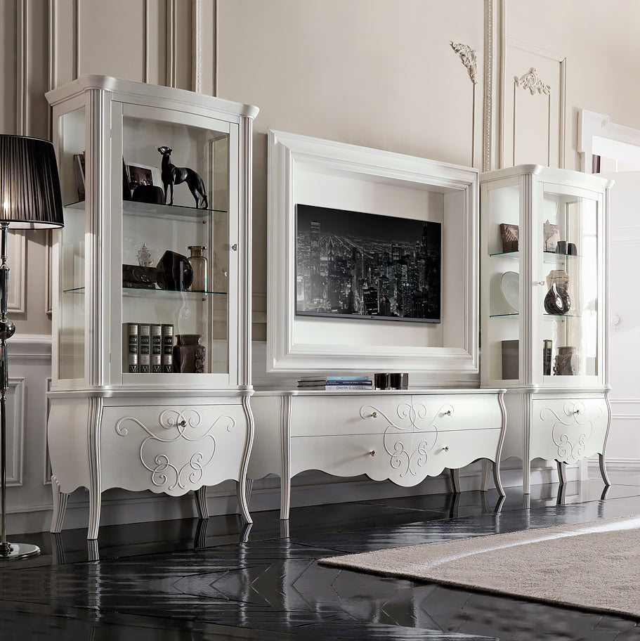 Luxury White Media Room Furniture