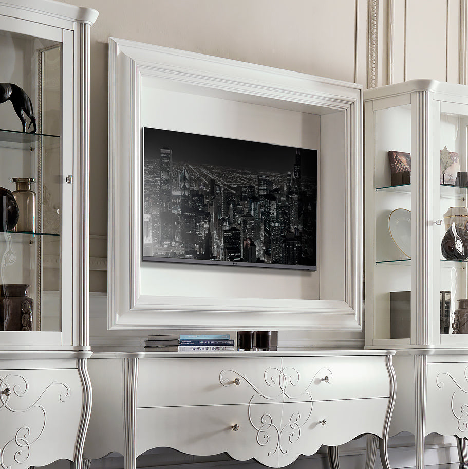 Luxury White Media Room Furniture