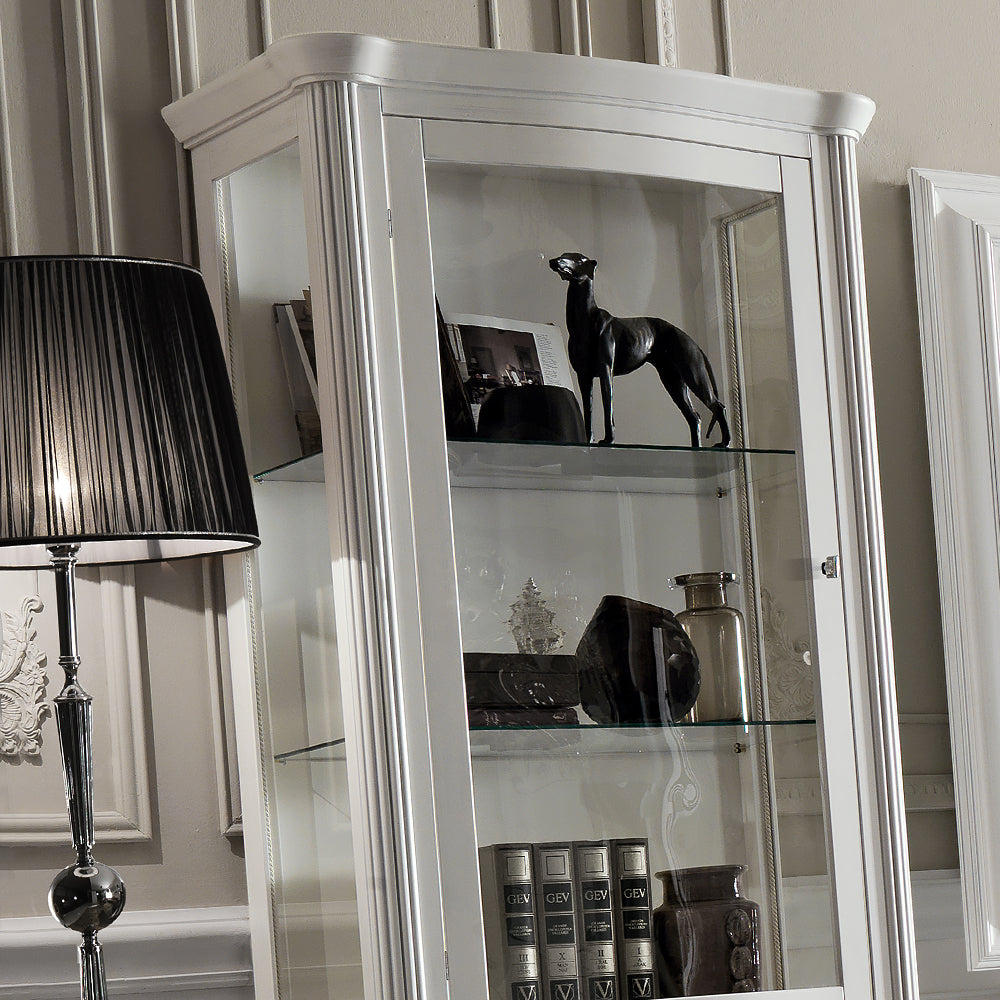 Luxury Italian White Display Cabinet