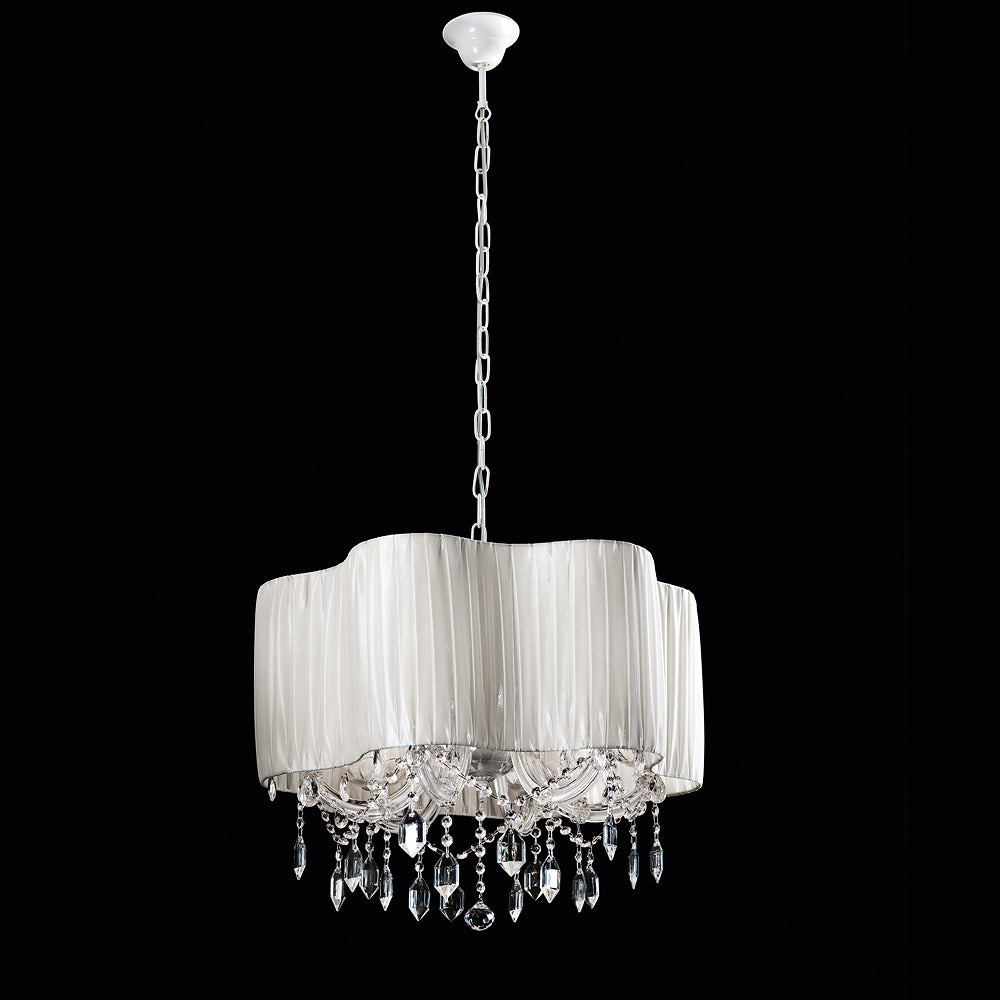 Exclusive Vintage Design White Silk Chandelier