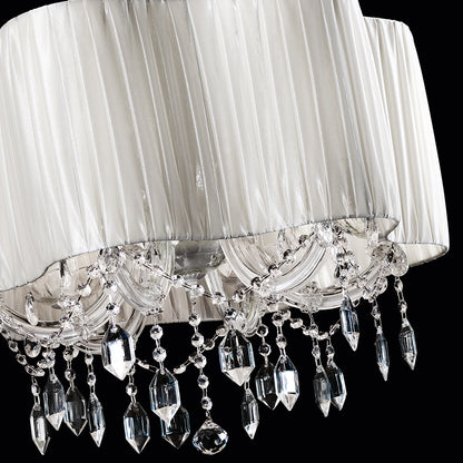 Exclusive Vintage Design White Silk Chandelier