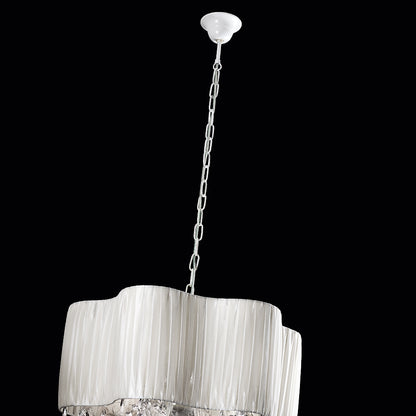 Exclusive Vintage Design White Silk Chandelier