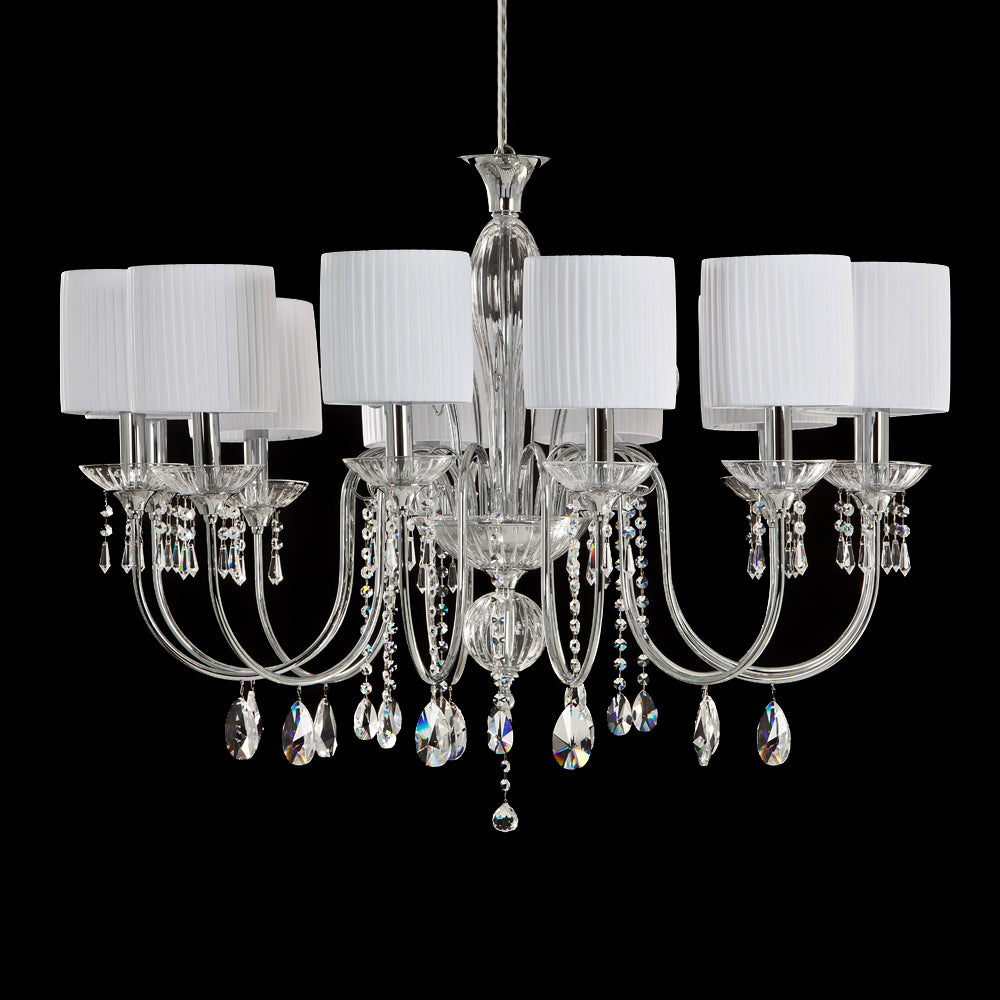 Elegant Blown Glass Crystal Chandelier