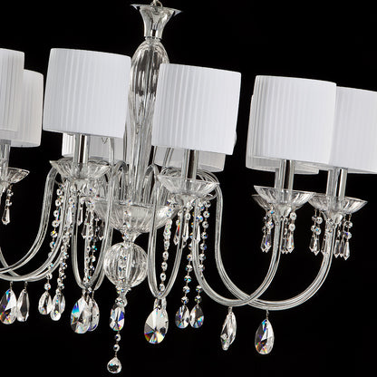 Elegant Blown Glass Crystal Chandelier