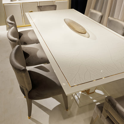 Exclusive Contemporary Gold-Plated Dining Table Set