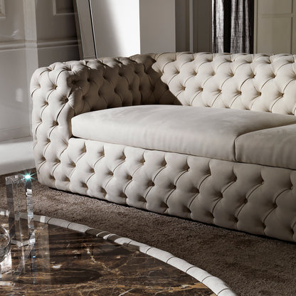 High End Modern Nubuck Leather Upholstered Sofa