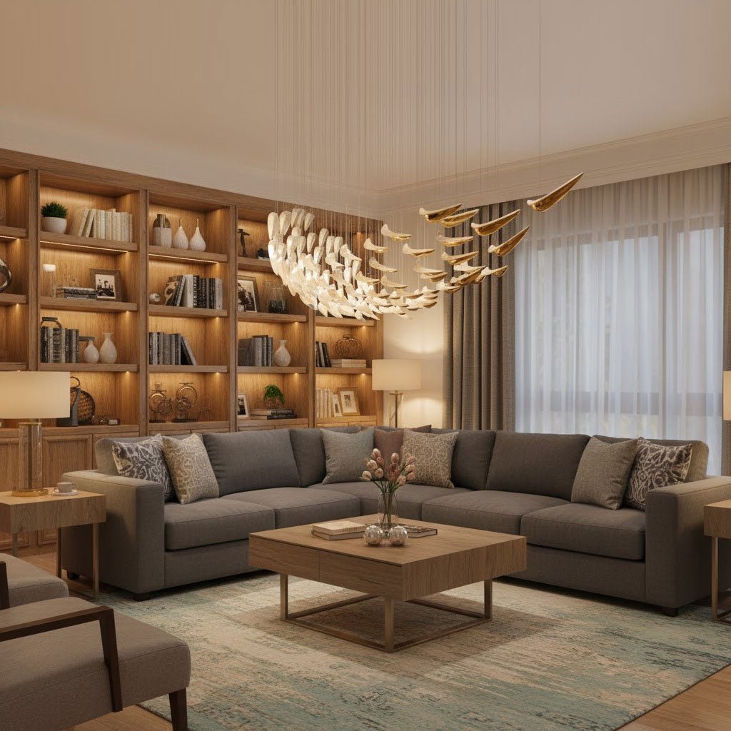 White Feather Art Deco Customize Chandelier