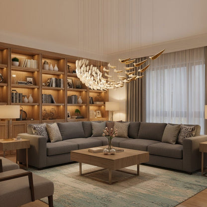 White Feather Art Deco Customize Chandelier