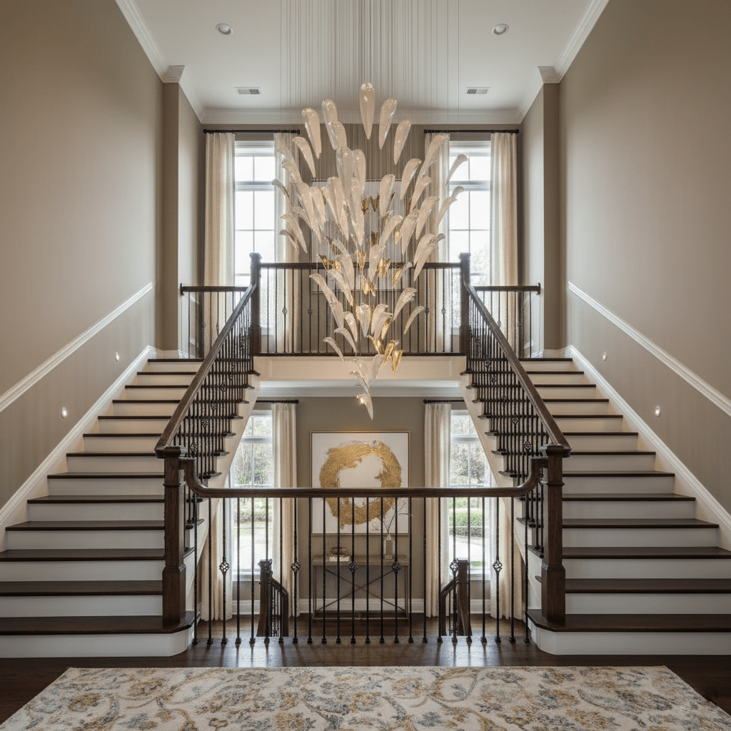 White Feather Art Deco Customize Chandelier