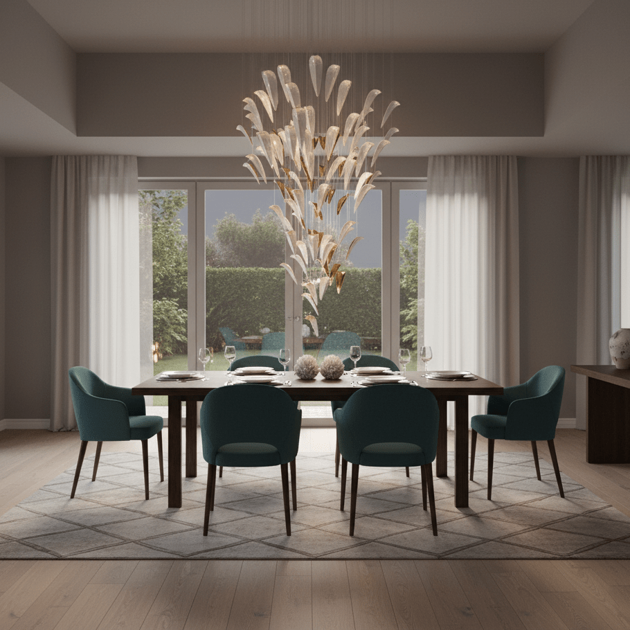 White Feather Art Deco Customize Chandelier