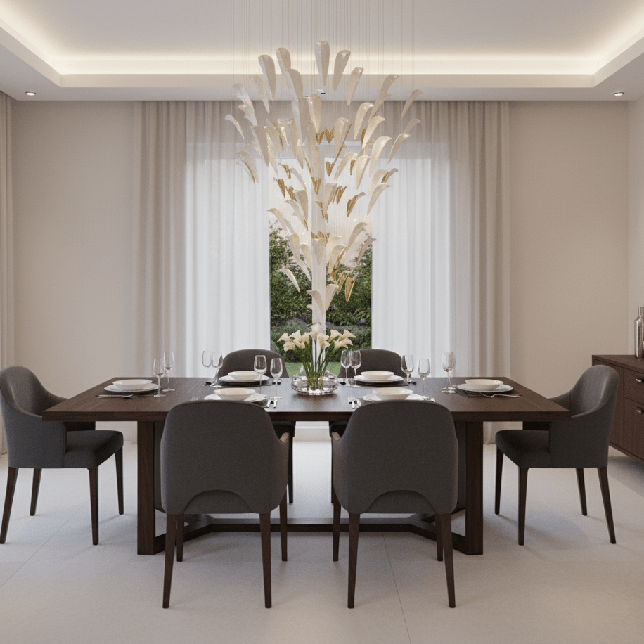 White Feather Art Deco Customize Chandelier