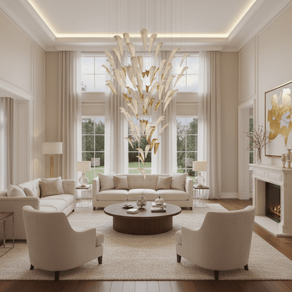 White Feather Art Deco Customize Chandelier