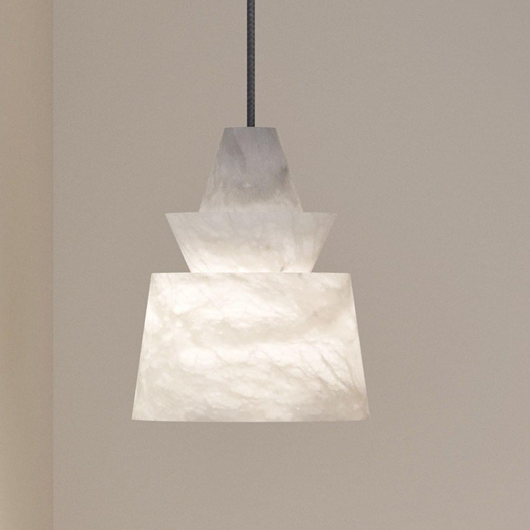 Strata Alabaster Pendant Light