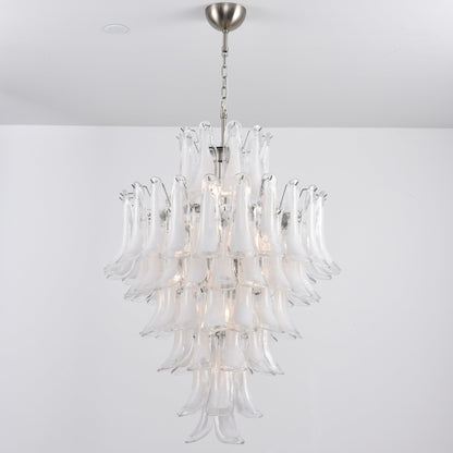White Cloud Glass Petals Chandelier