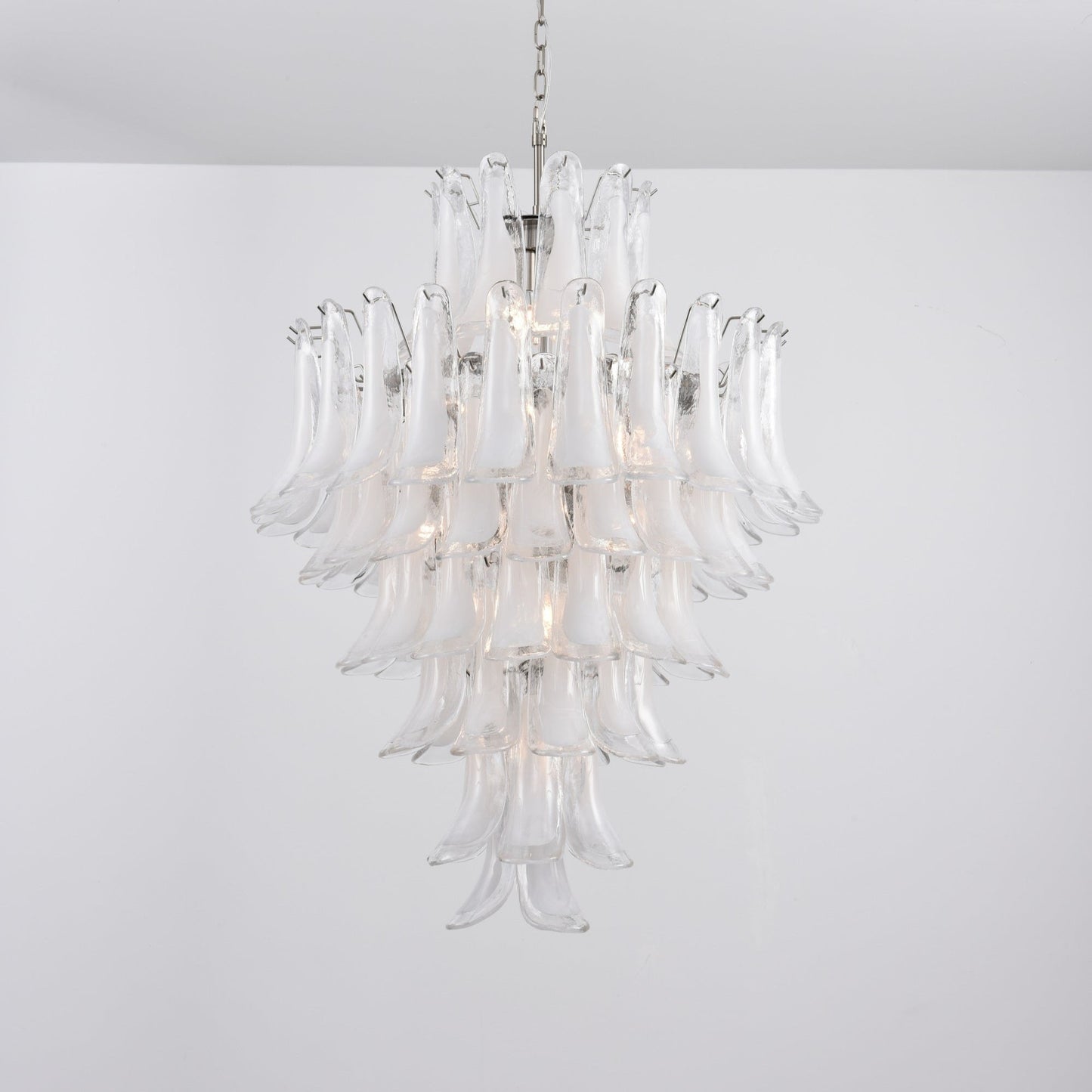 White Cloud Glass Petals Chandelier